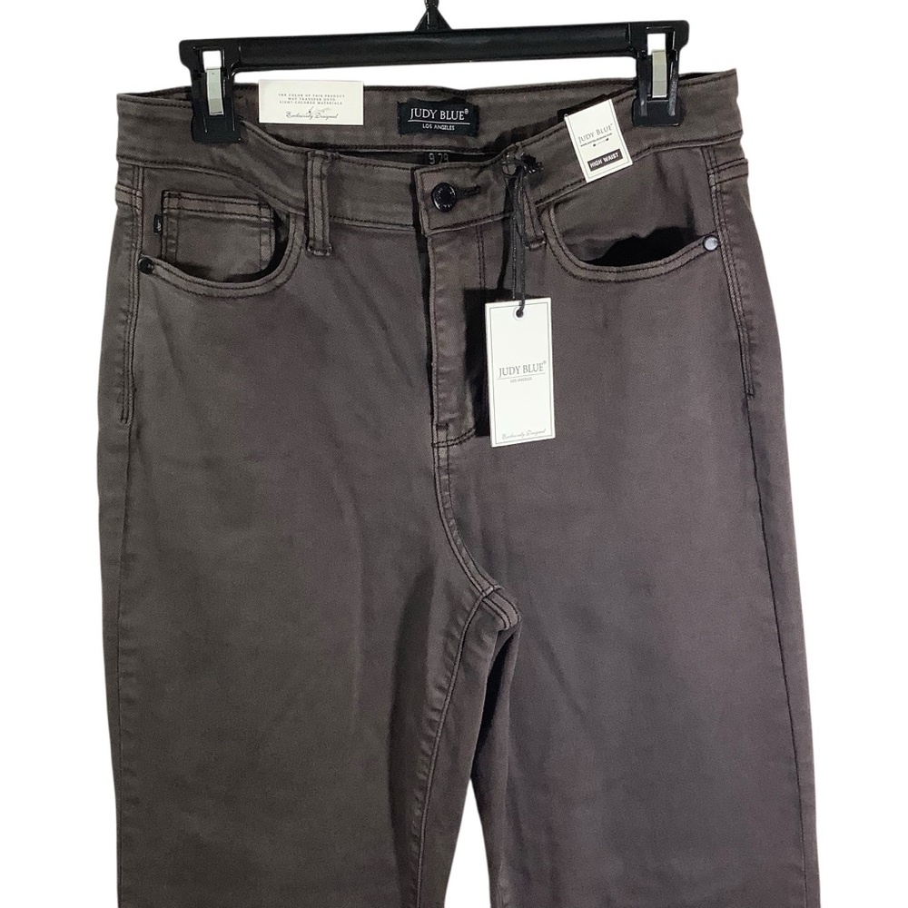 Judy Blue Dark Brown High Waist  Straight Fit Jeans - Picture 2 of 9